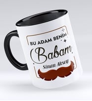 BK Gift Kişiye Özel Bu Adam Benim Babam Tasarımlı Siyah Kupa Bardak - Model 1