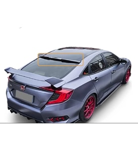 Honda Civic Rs Cam Üstü Pianoblack Spoiler Plastik 2016-2021