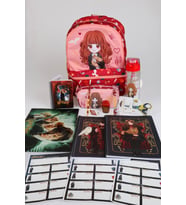 x Dekomus "Magic Girl Collection" Hermione Granger Lisanslı Kırtasiye Seti İlkokul ve Kalem Çantası,700 ml Matara,A4 defter,Makas