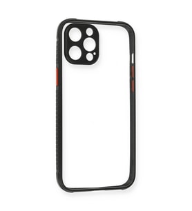iPhone 12 Pro Kılıf Miami Şeffaf Silikon - Siyah