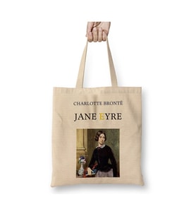 Jane Eyre Charlotte Bronte Jan Eyre And Mr Rochester 02 Bez Çanta Uzun Saplı (Beyaz)