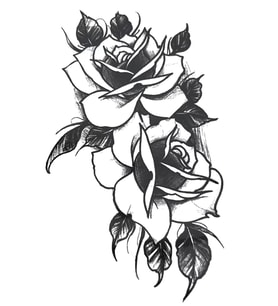 Caş Dekorasyon Gül Figürlü Geçici Mini Dövme Tattoo