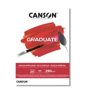 Canson Graduate Yağlıboya ve Akrilik Blok 290 gr. A4 20 yp. 