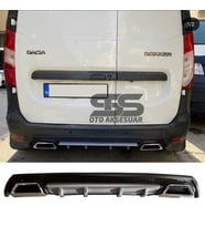 Dacia Dokker Difüzör Arka Tampon Eki 2 Egzoz Çıkışlı Gri Lüx Tip