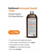 Batikonal Antiseptik Çözelti 1 Litre Povidon İyotlu Cilt Dezenfektanı 1 Adet