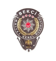 BEKÇİ EGM Arması 3d Plastik,  Yeni Tip, Cırtlı, 1. Kalite (Çok Renkli)