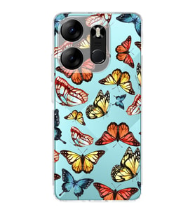 PrintiFy Tecno Spark Go 2023 ile Uyumlu Water Color 2  Kamera Korumalı Şeffaf  Kılıf
