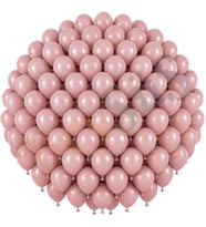 Toz Pembe Renk Lateks Retro Balon (30 cm) - 100 Adet