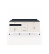 Kronos Konsol 3 Raflı 6 Çekmeceli 4 Kapaklı 220x59x99 Antrasit-Aytaşı/Aytaşı