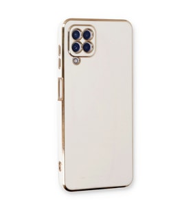 Samsung Galaxy A22 Kılıf Volet Silikon - Beyaz