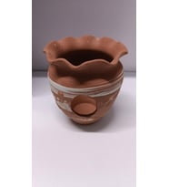 Netx Çömlek Büyük Vatoz Küpü 14x13 Cm Çiçek Desen Akvaryum Dekoru