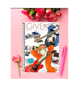 Given (gıven) Anime Defter 1 Adet Özel Tasarım A4 Boyutu 21*29 Cm Telli Kareli