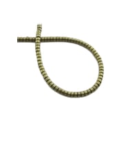 Hematit Doğal Taş Mat Antik Sarı Rondela Kesim 4x2mm Dizi