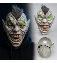 Neon Yeşil Gözlü Saçlı Canavar Plastik Maske
