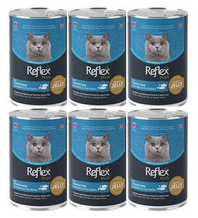 Reflex Plus Jöle İçinde Et Parçacıklı Alabalıklı ve Ton Balıklı Yetişkin Kedi Ko (Siyah)