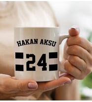 BK Gift Kişiye Özel İsimli Taraftar Beyaz Kupa Bardak-5, Arkadaşa Hediye, Doğum Günü Hediyesi