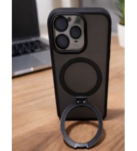 Mmc Trend İphone 15 PRO Lensli Telefon Kılıfı (Siyah)