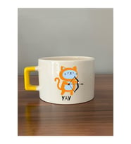 Yay Burcu ve Onla Alakalı Komik Açıklama Simgesi Baskılı Turuncu Kulplu Prime Kupa Bardak Fincan Mug