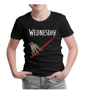Wednesday Hand Siyah Çocuk Tshirt