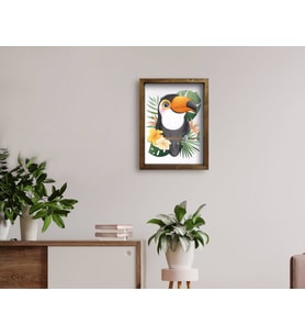 BK Home Doğal Masif Ahşap Çerçeveli Tablo 45x65cm-80