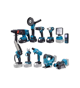 Çok Fonksiyonlu Akülü Seti, LED Işık, Lazer Metre, Dekupaj, Oto Yıkama, Dal Makası
