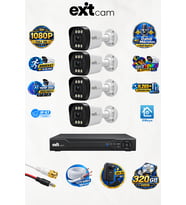 4 Kameralı Güvenlik Kamera Seti 2MP 1080P Full HD AHD – 320GB HDD, Renkli Gece Görüşü, Yüz ve Araç Algılama