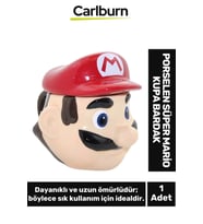 Özel Tasarım Dekoratif Şık Hediyelik Sevgili Arkadaş Porselen Süper Mario Kupa Bardak 12*10 Cm
