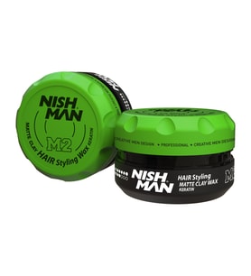 NISHMAN M2 Saç Şekillendirici Keratin Doğal Parlak Kil Wax 100 ML