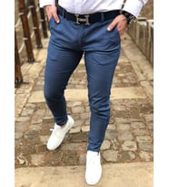 İtalyan Kesim Erkek Keten Pantolon