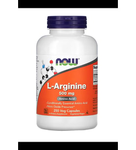 NOW Foods L-Arginine 500mg 250 Veg Capsules.Usa Menşei.OZELSPORCUGIDALARIN'DAN 3740