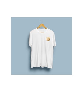 Oversize Dümen Cep Logo Baaskılı Unisex T-shirt