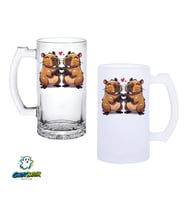 Capybara Kulplu Bira Bardağı Buzlu veya Şeffaf Seçenekli 0279