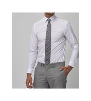 Erkek Beyaz Uzun Kol Slim Fit Klasik Gömlek