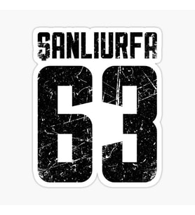 63 ŞANLIURFA Sticker Yapıştırma Oto Etiket 17cm