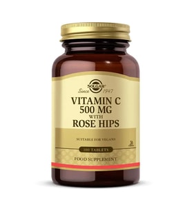 Solgar Vitamin C 500mg With Rose Hips 100 Tablet