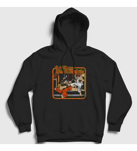 Presmono Unisex Siyah Ryu Vs Ken V2 Street Fighter Kapüşonlu Sweatshirt 411387tt
