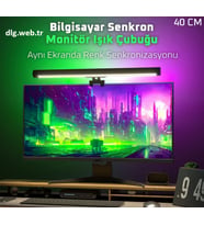 DLG RGB Bilgisayar Senkron Monitör Işık Çubuğu 40 CM Uygulama Kontrollü