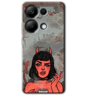 Poco M6 Pro Kılıf HD Desen Baskılı Kılıf - Devil Girl