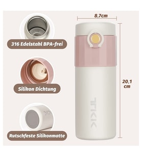 Vagon Life Çerlik Termos 450Ml Krem-Pembe