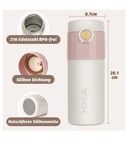 Vagon Life Çerlik Termos 450Ml Krem-Pembe