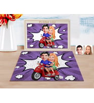 BK Gift Kişiye Özel Sevgililer Karikatürlü 1000 Parça Profesyonel Puzzle-10