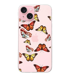 PrintiFy Apple  iPhone 15 ile Uyumlu 1mm Slim Fit Water Color 2 Baskılı Şeffaf  Kılıf