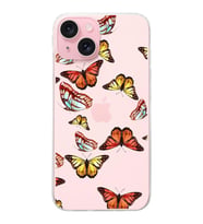 PrintiFy Apple  iPhone 15 ile Uyumlu 1mm Slim Fit Water Color 2 Baskılı Şeffaf  Kılıf
