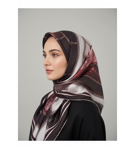 Halka Zincir Desenli Soft Eşarp Desen 1 Renk 8