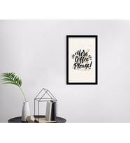 BK Home Coffee Tasarımlı Dekoratif Ahşap Siyah Çerçeveli Tablo-44