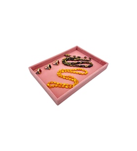 Servis Sunum ve Fotograf Çekim Tablası Mini Pembe Süet