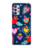 PrintiFy Samsung Galaxy A13 4G ile Uyumlu 1mm Slim Fit Retro Renkler 3 Baskılı Şeffaf  Kılıf