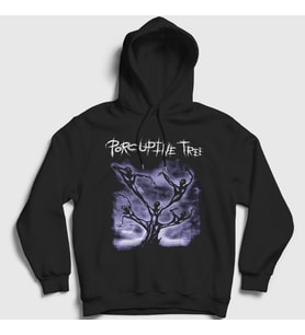 Presmono Unisex Siyah Logo Müzik Porcupine Tree Kapüşonlu Sweatshirt 528251tt