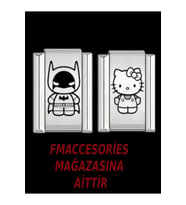İtalyan Çelik Charm batman hello kitty 2 Adet Sevgiliye Hediye Çift CHARM ERKEK KADIN 9 MM