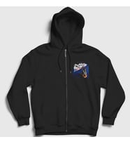 Presmono Unisex Siyah Tooth And Nail Dokken Fermuarlı Kapüşonlu Sweatshirt 525303tt